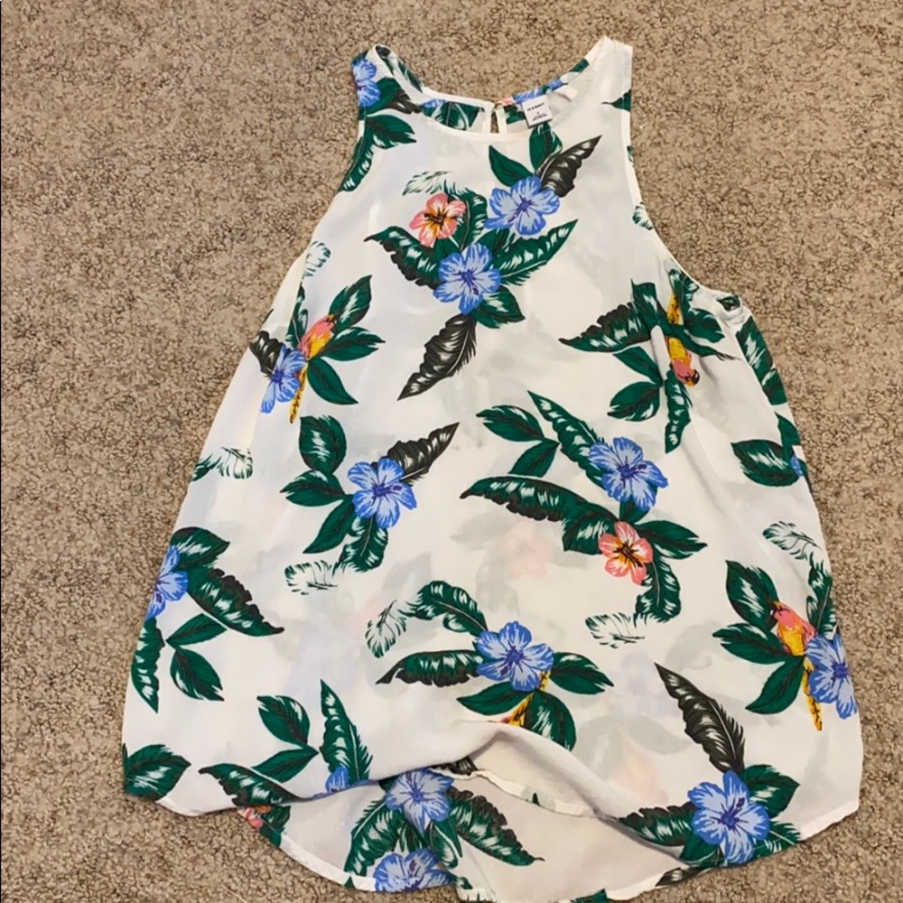 Floral old navy tank top